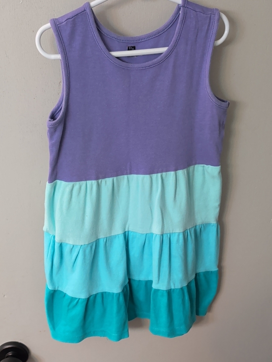 Other - Girls' Tiered Tank Dress in Purple & Aqua - Unbranded